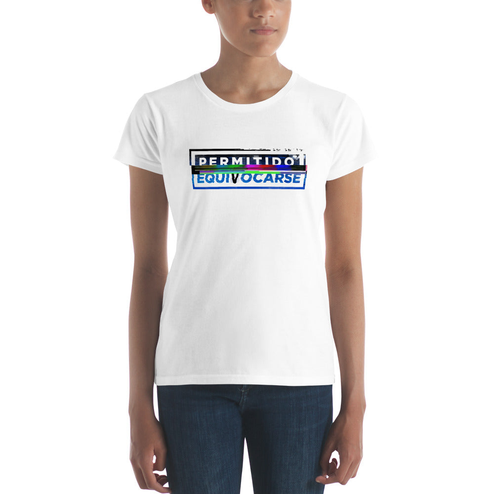 PERMITIDO EQUIVOCARSE - GLITCH - Women's short sleeve t-shirt